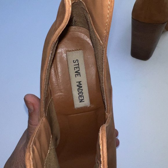 Steve Madden Peep‎ Toe Ankle Bootie Sz 8m - Picture 6 of 8